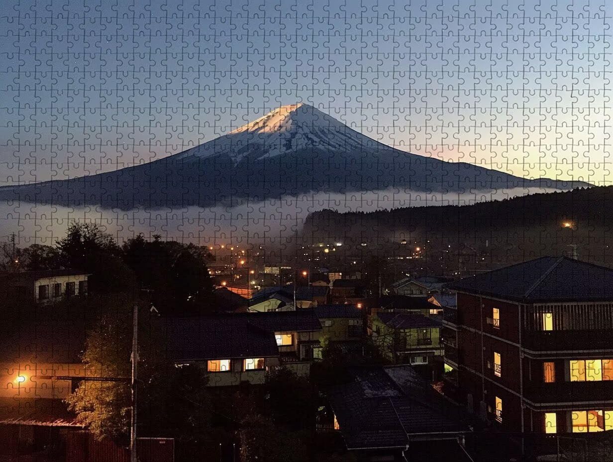 Mount Fuji Puzzle 5000 sztuk dorosłych, Japonia drewniane puzzle z pudełkiem 156 x 105 cm, pomysł na prezent dla mężczyzn i kobiet, zabawa dla dorosłych, do gier rodzinnych, gier wyzwań, wykwintne