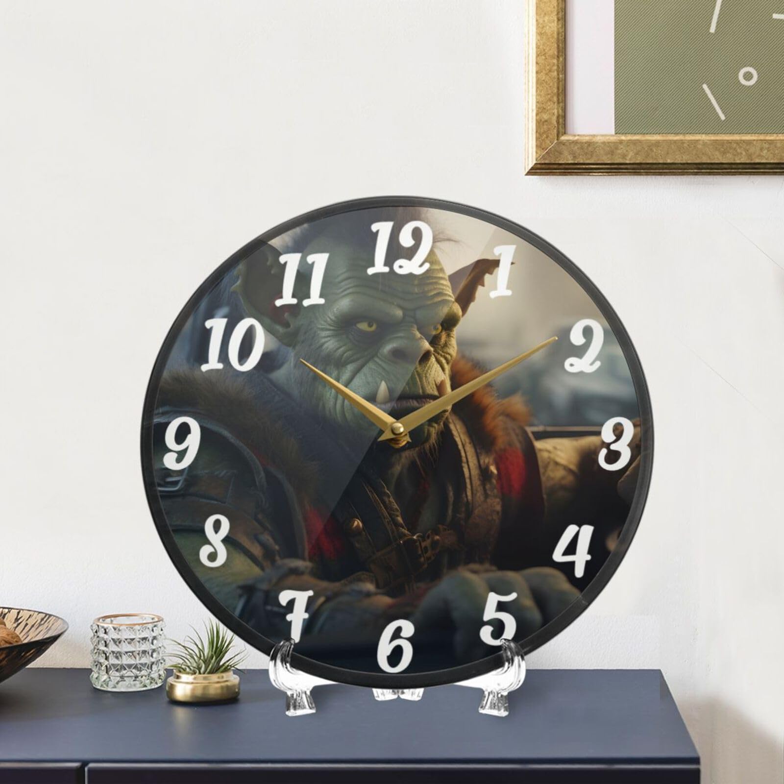 Amazon.com: WOIWB Cartoon Monster Wall Clock 9.5 Inch Round Quiet