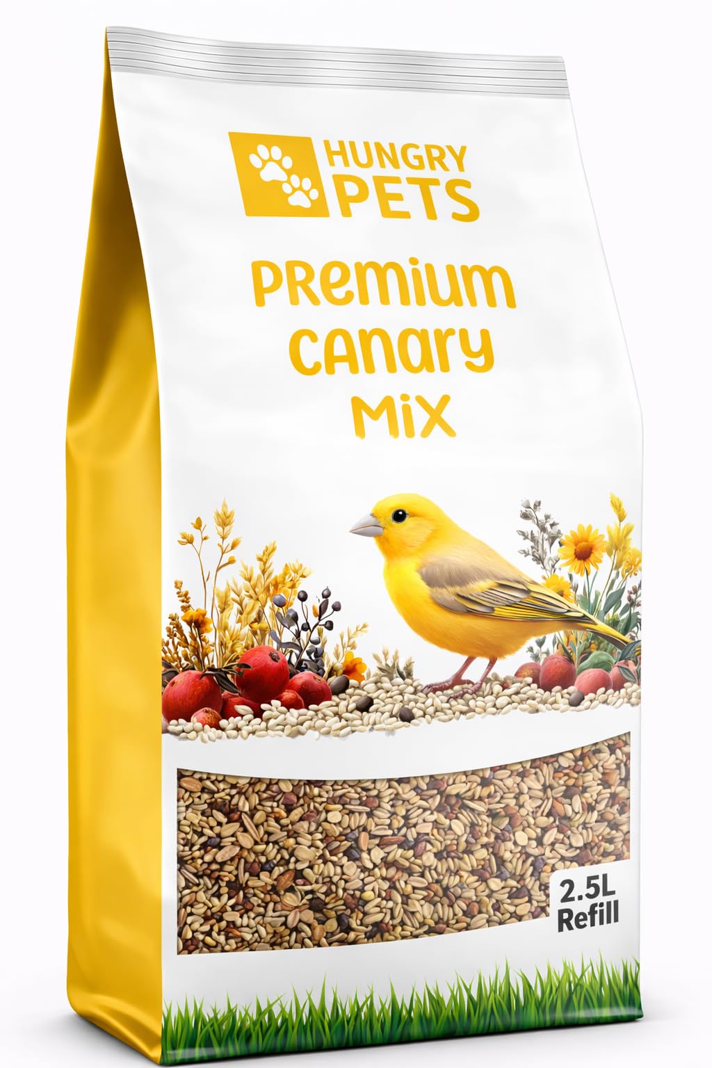 Hungry Pets Canary Seed Mix Food, 2.5L Refill Bag