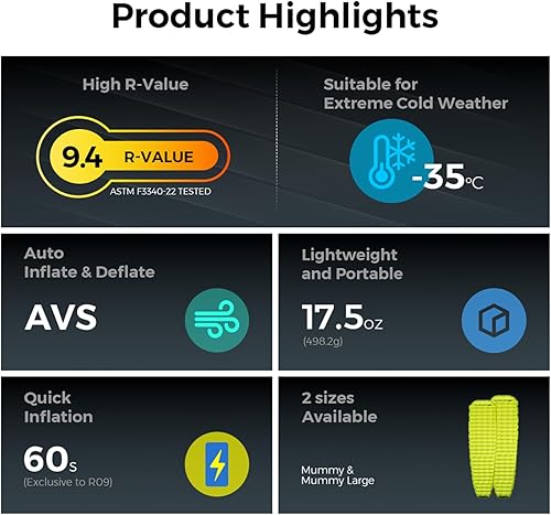 Miniatura 2 de FLEXTAILGEAR Colchoneta de dormir portátil con bomba de aire eléctrica, 9.4 R-Value Autoinflable, Colchón de aire ultraligero para camping,