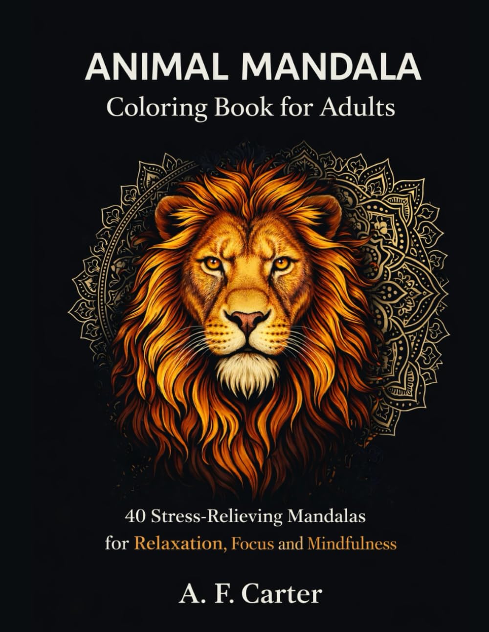 Animal Mandala: Coloring book for adults