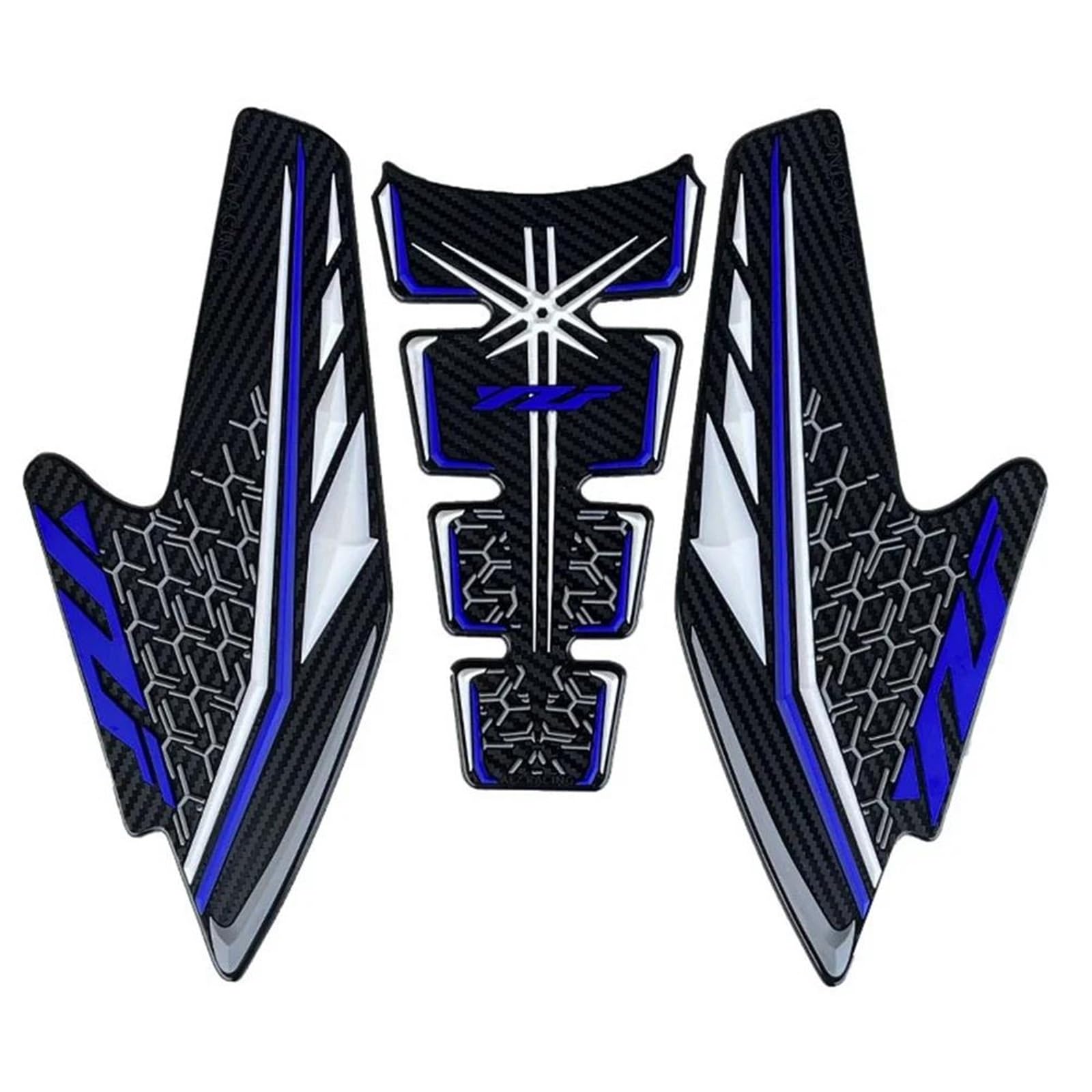 Motorcycle Tank Anti-Skid Pads Protective Stickers Fuel Traction Pads Anti-Skid for Yamaha YZF R3 R25 2019-2023(Style 4)
