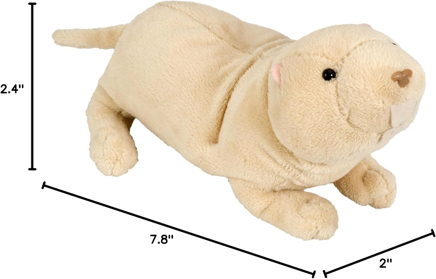 Wild Republic Naked Mole Rat Plush, Stuffed Animal, Plush Toy, Gifts for Kids, Cuddlekins 8 Inches