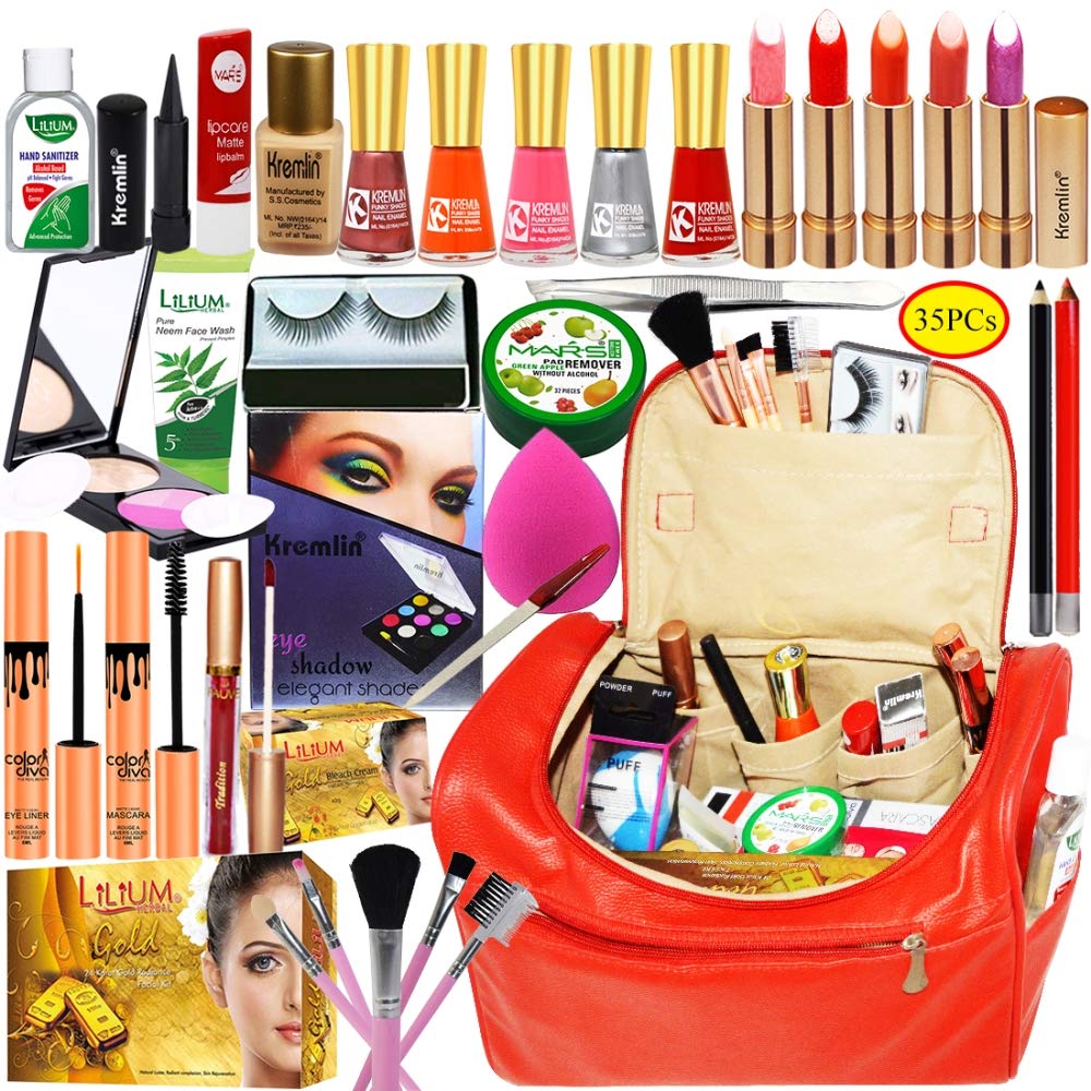 Adbeni Combo - On Demand Bridal Makeup Combo With All Time Hit Cosmetic Article, Pack of 35, (GC1408)