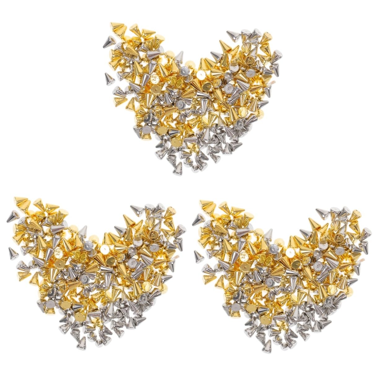 minkissy 3sets Gold Charm Nails Acrylic Nail Charms Gems and Rhinestones for Women 200pcs*3