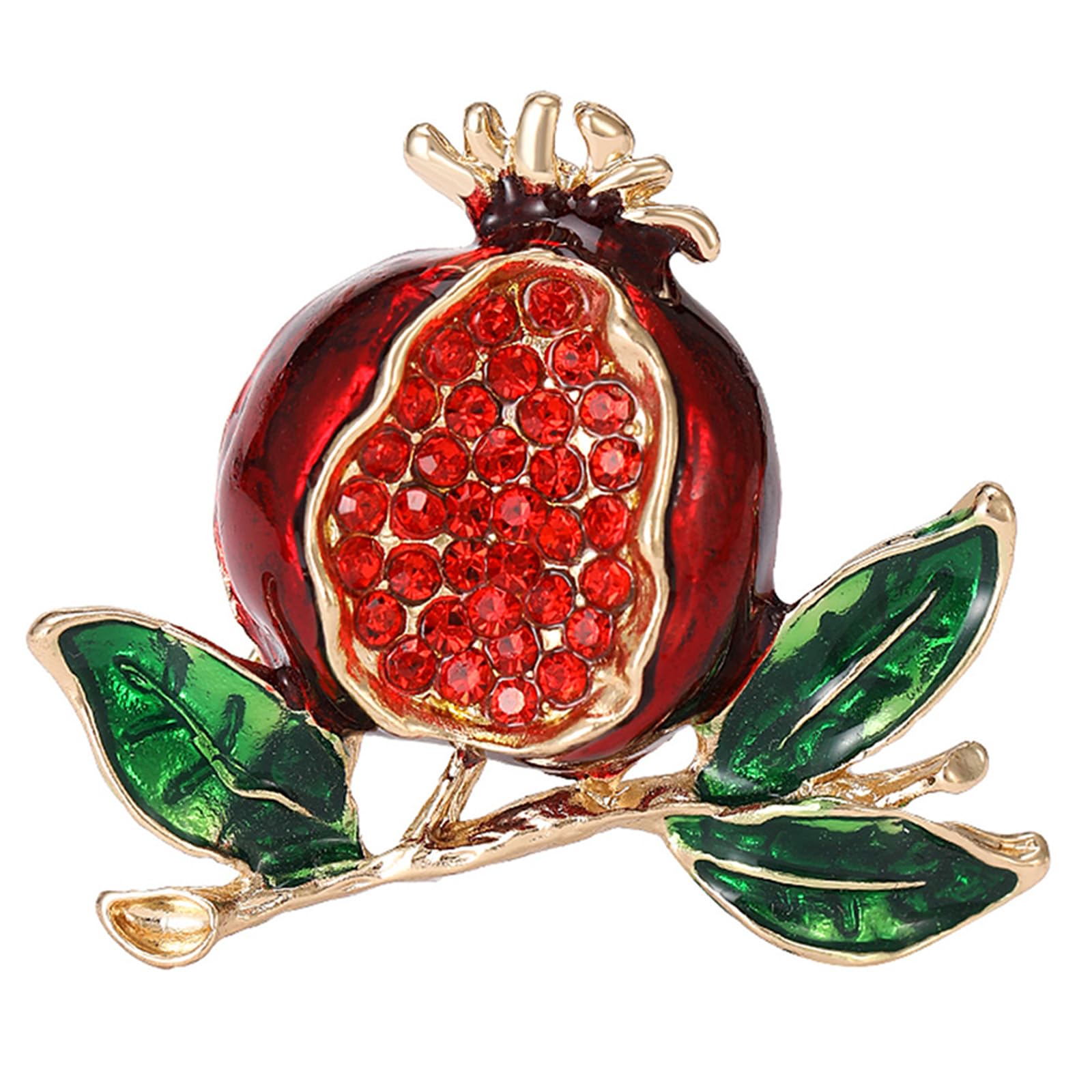 oringnat Stylish Pomegranates Brooch Accessory Elegant Lapel Pin Eye Catching Pomegranates Shaped Brooch for Daily Wear Parties