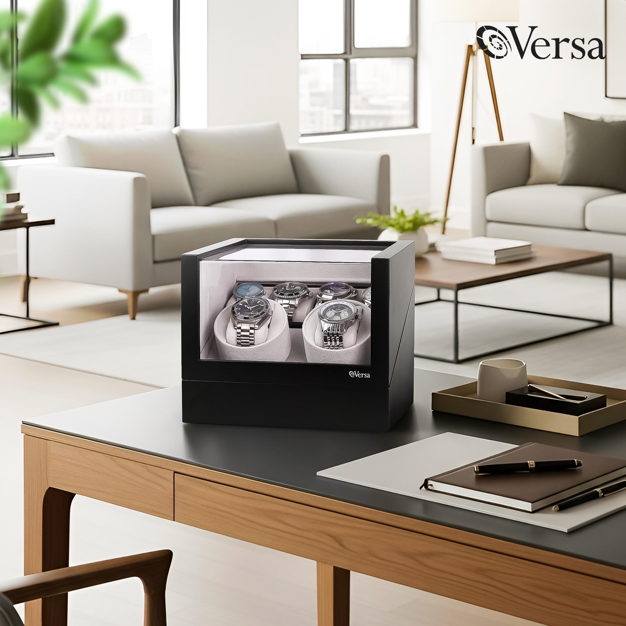 Versa Remontoir de Montre Automatique Double avec Rangement Compatible Rolex