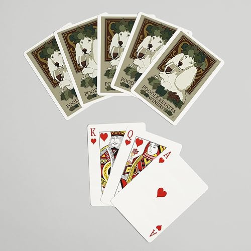 Miniatura 7 de Lantern Press Caniche, anuncio retro de bodega (52 cartas de juego, baraja de cartas de tamaño póquer con comodines)