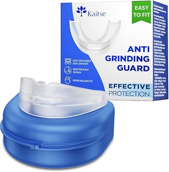 Anti Grinding Guard Mouth Guard for Grinding Teeth at Night for Sleeping -Personalized Fit Night Guards - Food-Grade Eva Foam Sky Transparent