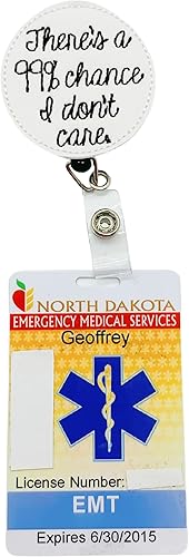 Miniatura 3 de Funny Nurse Badge Reel, Humorous ID Badge Holder, Glitter Name Tag Clip (alligator swivel clip)