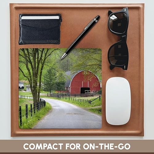 Miniatura 4 de 3dRose LLC - Alfombrilla de mouse de 8 x 8 x 0.25 pulgadas, granero rojo y casa de granja cerca de Berlín, Ohio, David R. Frazier (mp_93372_1)