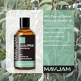 Eucalyptus Essential Oil, MAYJAM 30ML/1.01FL.OZ Pure Eucalyptus Oils for Diffusers, Soap Candle Making, Perfect for Living Room Bedroom Office Car Use