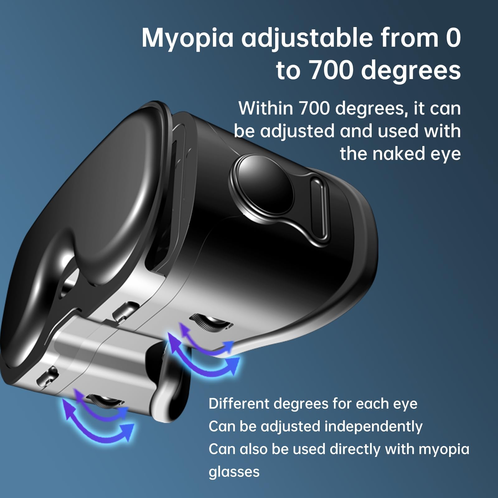 Visore VR per Smartphone con Controller BT, Occhiali VR 3D con Lenti HD 120° Fov Anti Luce Blu E Regolazione In Altezza, Visore VR 3D Universale per Smartphone 5-7" Per Film E Giochi,Y1 Black Handle