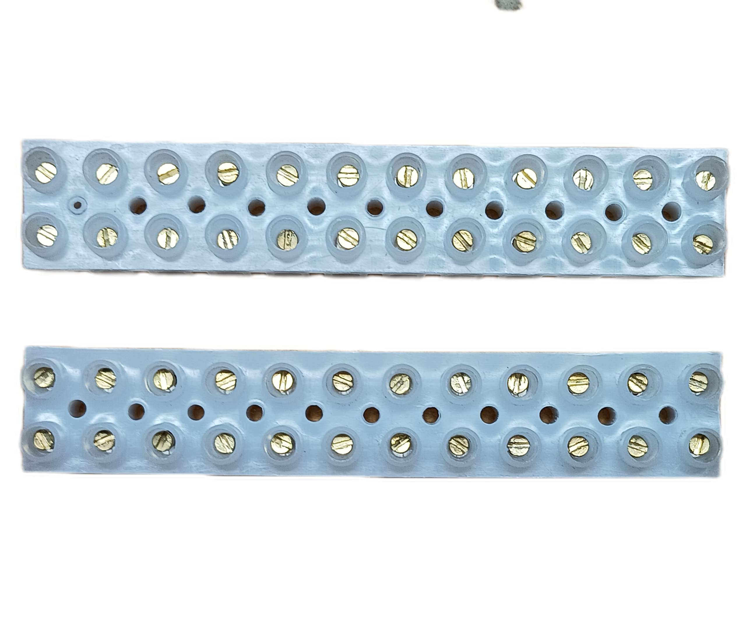 12 Ways PVC Terminal Connector Strip Electric Barrier Strip Dual Row Screw Terminal Blocks for Electrical Control Electric Wire Connecting (5 AMP, 2) (B0BZKZMV46) Amazon Price History, Amazon Price Tracker