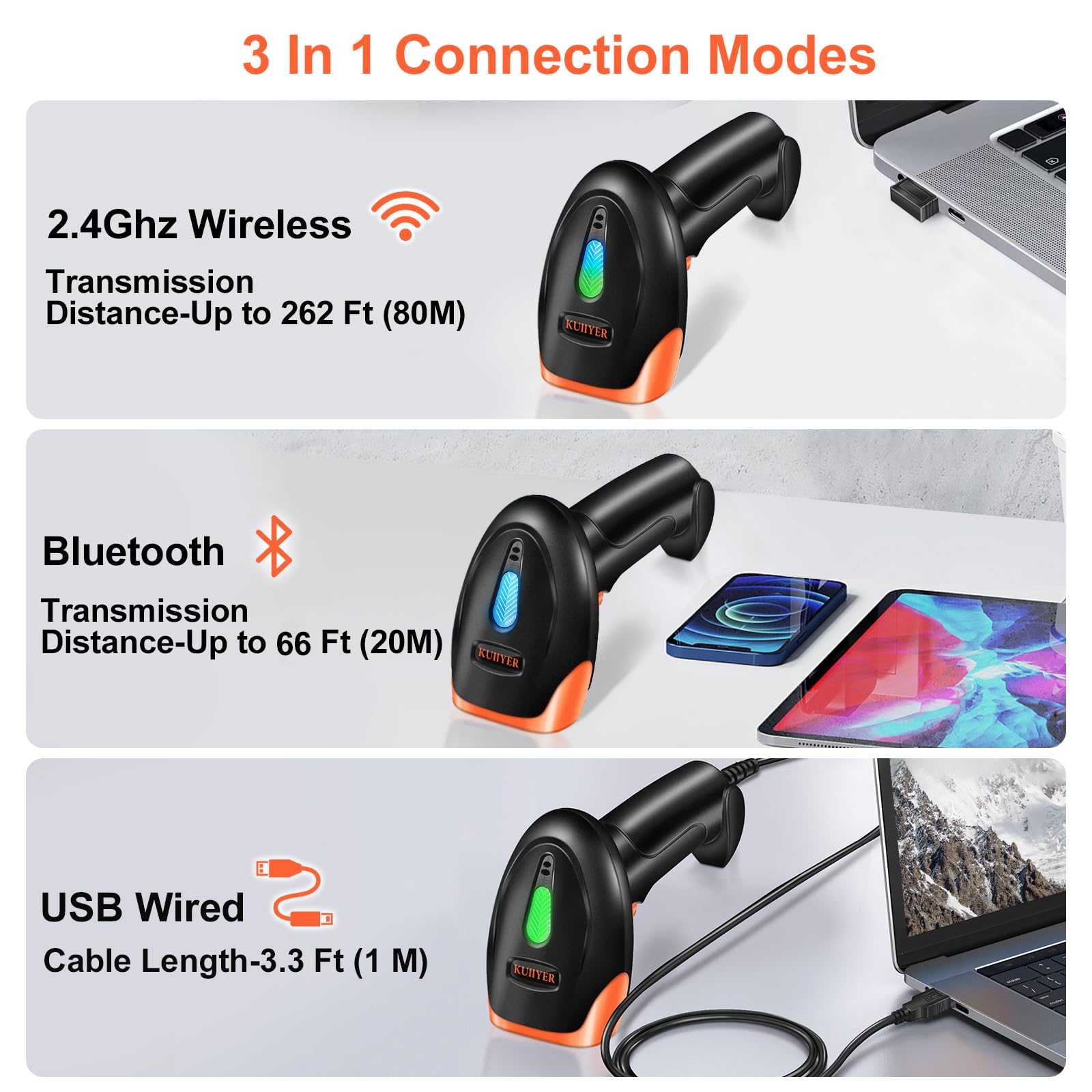 High Quality 1D 2D Bluetooth Wireless Potable Pocket Barcode Reader Mini Qr Bar Scanner For Supermarket Express Delivery - View #5