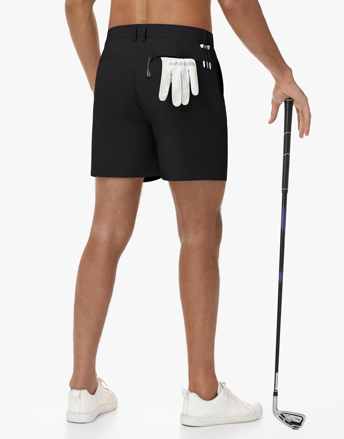 JWM 5" 7" Inseam Men's Golf Shorts Stretch Lightweight Hybrid Casual Work Dress Short with Multi Pockets Flat Front Quick Dry - Image 3