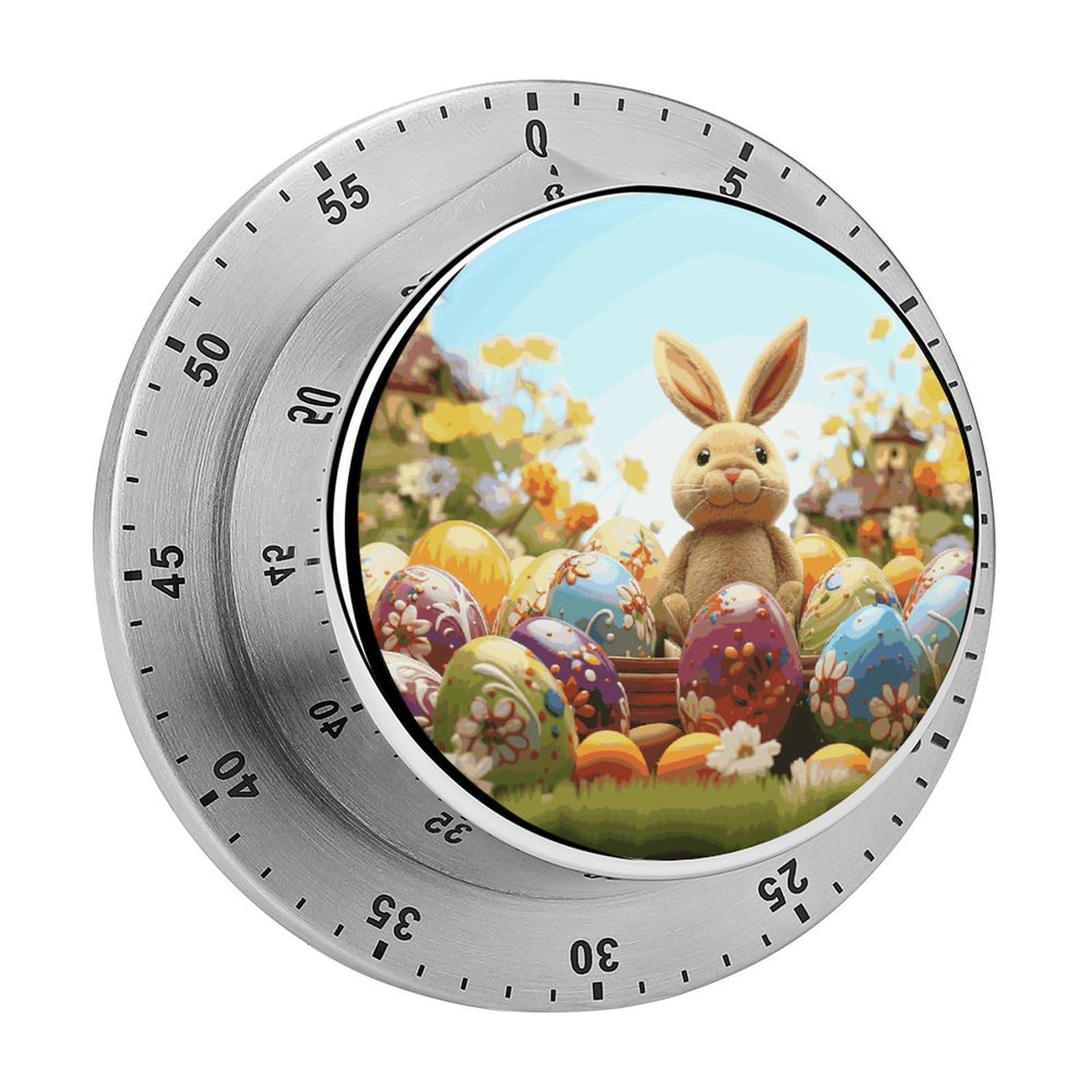 Easter Colorful Eggs Timer Desk Productivity Teacher Supplies Kitchen Magnetic Countdown Mechanical Timer for Cooking, Egg, Teacher, Exercise, Oven.