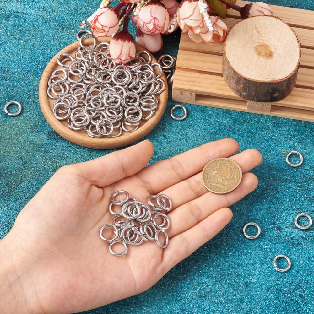 500-1000 sztuk 10 x 2 mm otwarte pierścienie zginane ze stali nierdzewnej z oczkami i dzielonymi pierścieniami, łączniki do biżuterii, akcesoriów, produkcji, DIY, Finding Supply-10 x 1,5 mm, 2000
