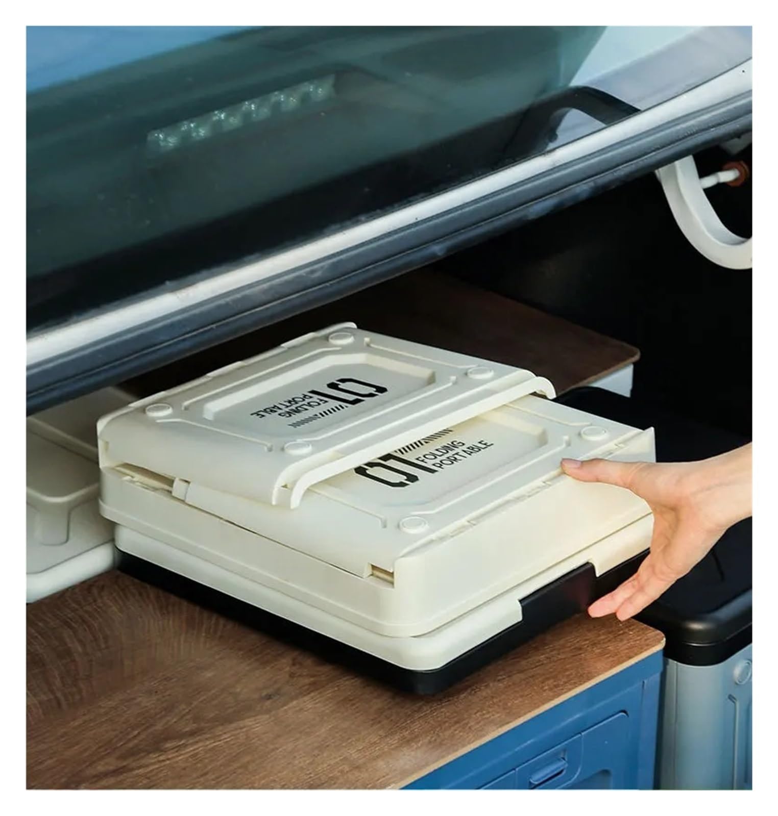 Inodoro Plegable Inodoro portátil Plegable for Exteriores, de plástico, antiolores, Ideal for Viajes en Coche, emergencias y Viajes por Carretera.