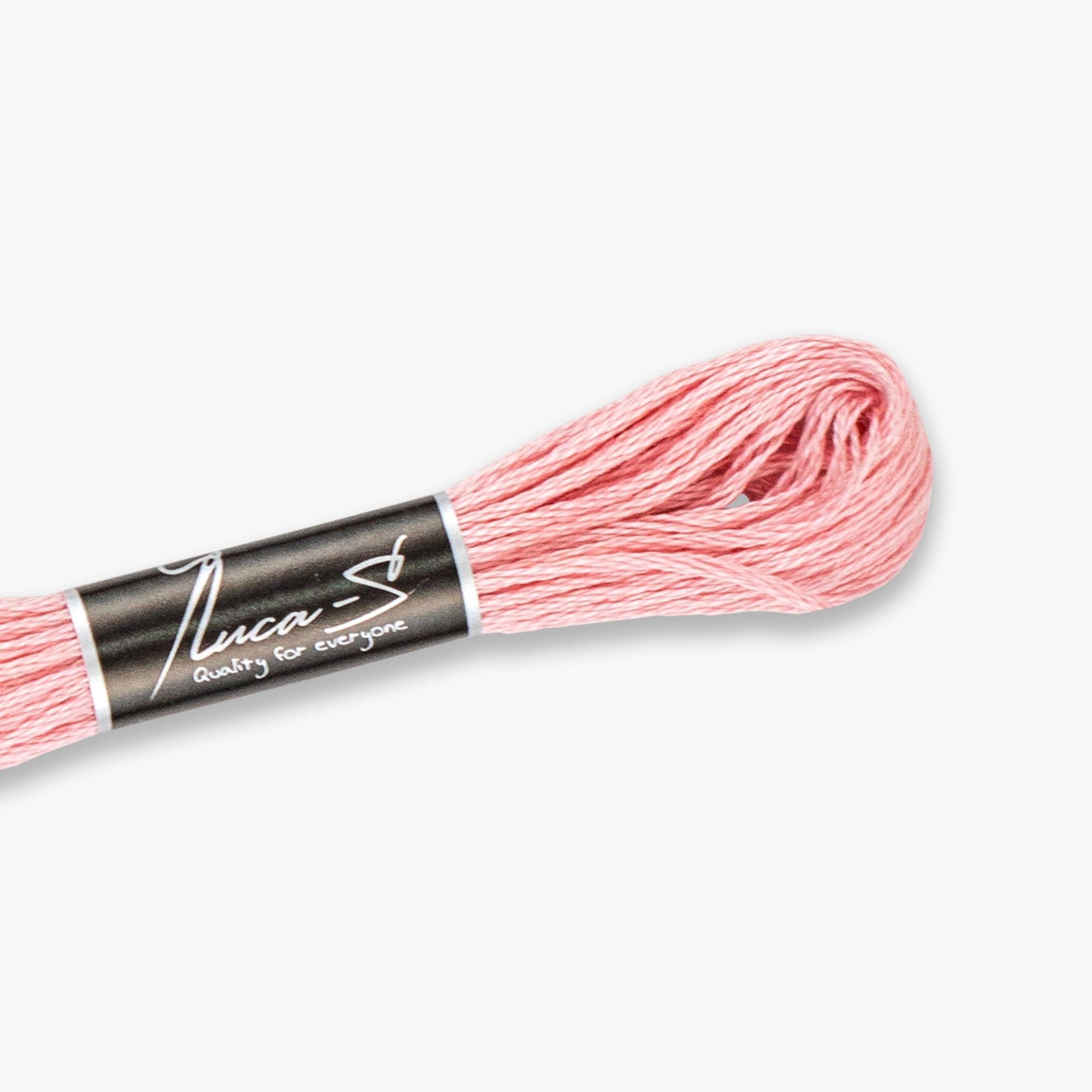 Premium Embroidery Thread Luca-S, 100% Giza Cotton, Oeko TEX Certified Stranded Cotton - 32 / DMC 3326 / Anchor 36