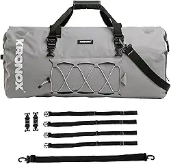 KRONOX Bolsa Duffle Impermeável para Banco Traseiro de Motocicleta. Bolsas Secas e Bagagem para Viagem. Funciona Como Bolsa de Equipamentos, Bolsa de Cauda Ou Bolsa de Rack. Tamanho de 25-40-60 Litros