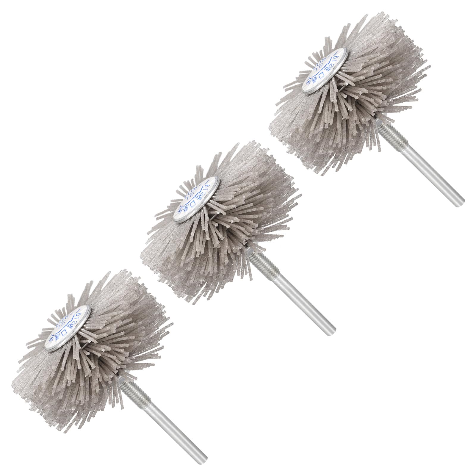 Spazzola a Ruota in Nylon Abrasivo, Grana 80, Attacco da 1/4", Ruote in Nylon - (Applicazioni: per LucidaturaLevigatura), 3 Pezzi