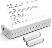 Vista 1 de HPRT MT810 Impresoras portátiles con rollo de papel de 4.331 in inalámbricas para viajes, impresora Bluetooth compatible con teléfonos Android iOS