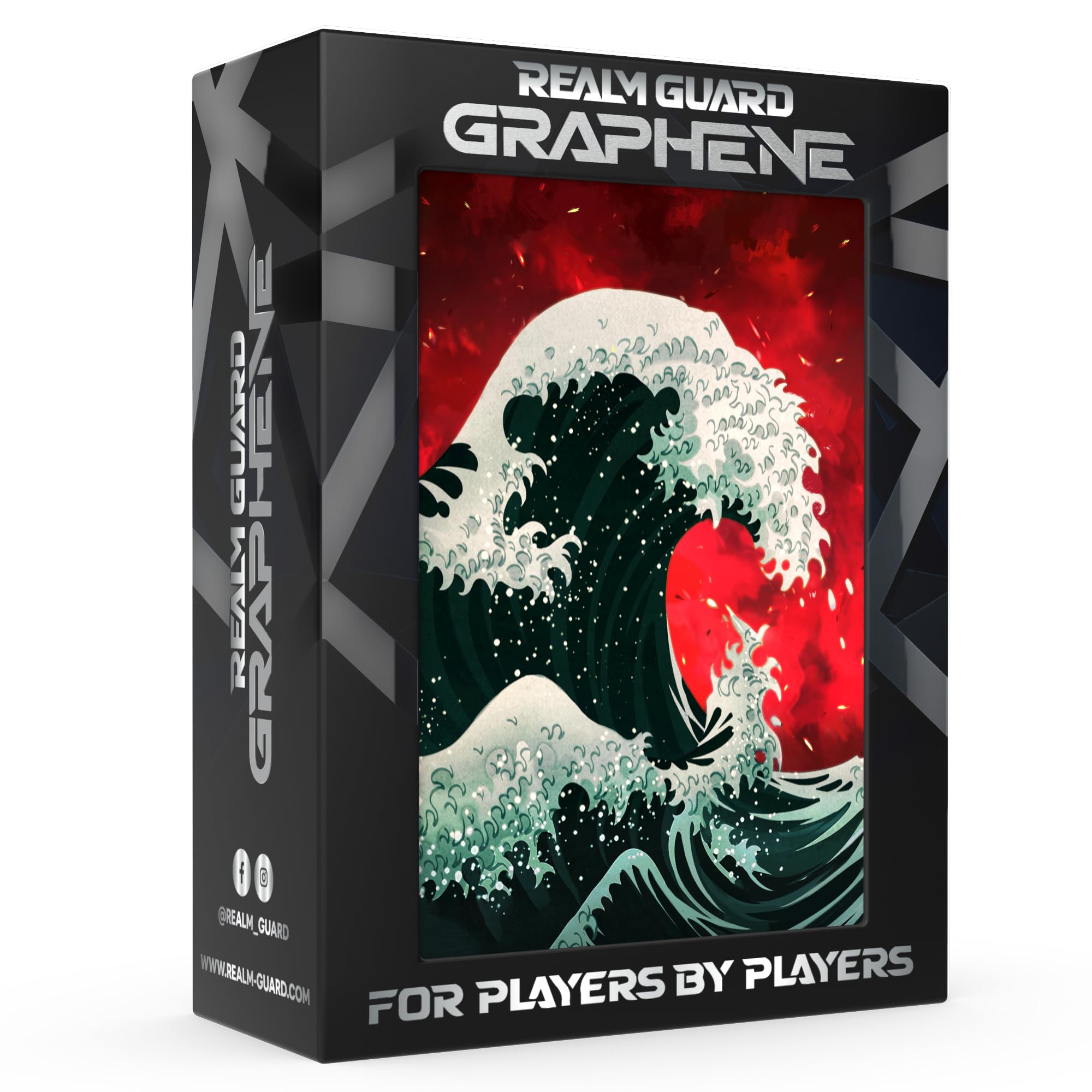 (Great Fire Wave) 100% Hand-Drawn 100ct Textured Matte TCG/MTG Card Art Sleeves by Realm Guard