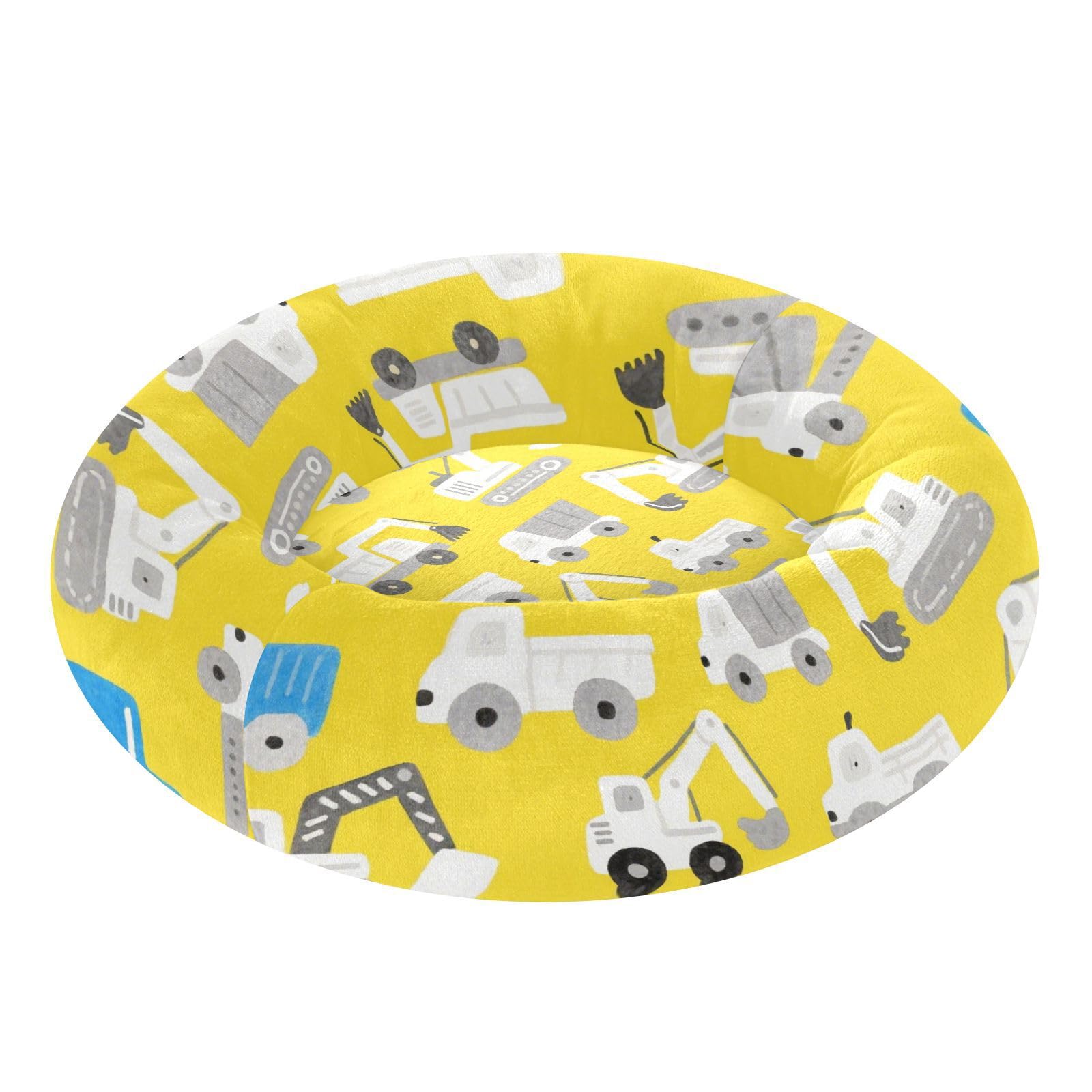 Lit pour animaux de compagnie de taille moyenne blanc jaune S