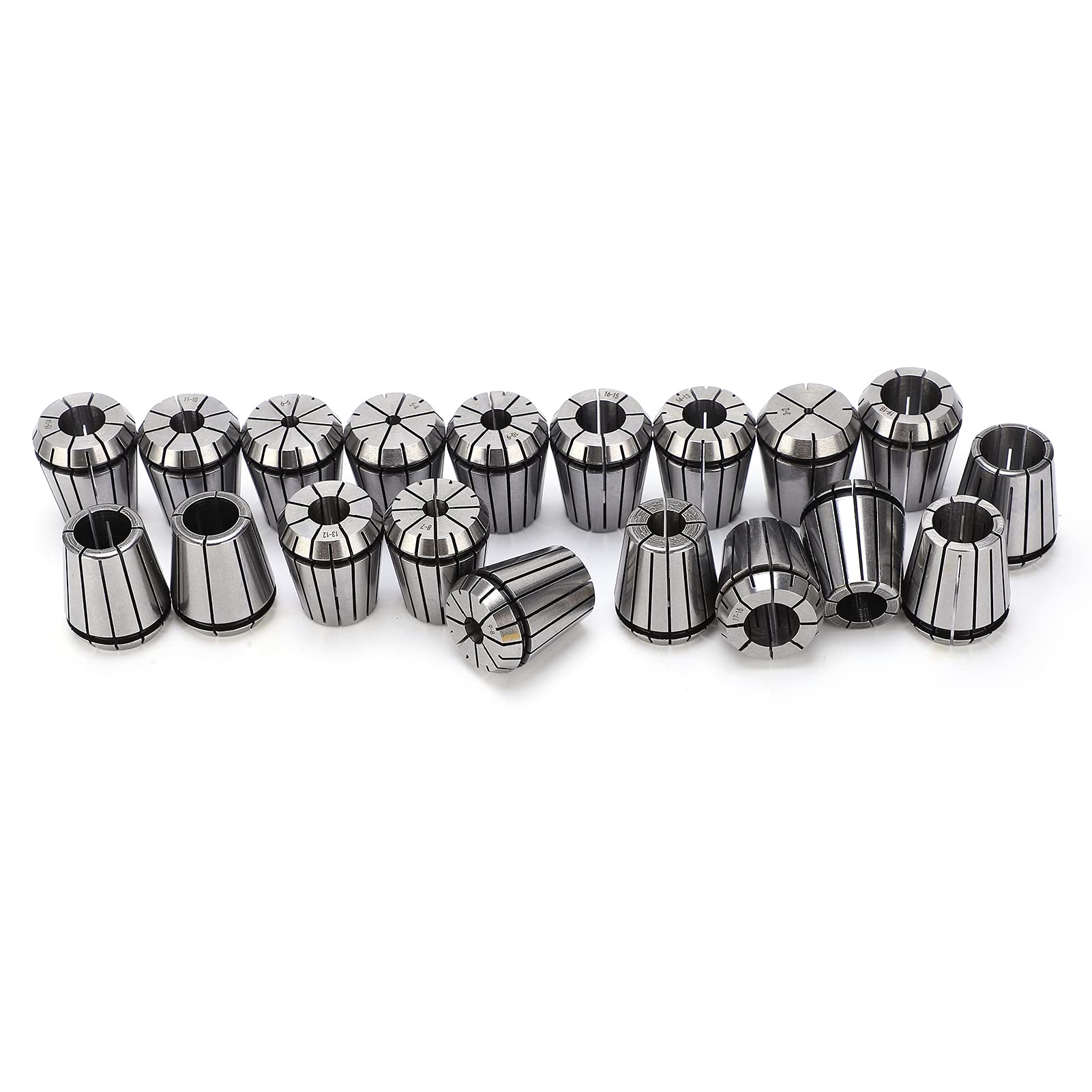 Ejoyous ER32 Ressort Collet Set 19 Pièces, ER32 Pince de Serrage 2-20mm Mandrin de Serrage Haute Précision, pour Machine de Gravure CNC et Outil de Tour de Fraisage