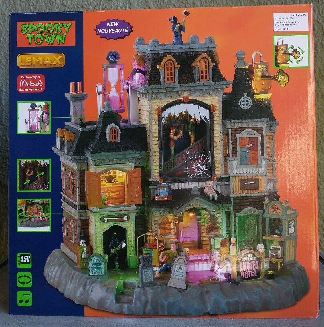 Spooky Town Lemax The Horrid Haunted Hotel Halloween Village