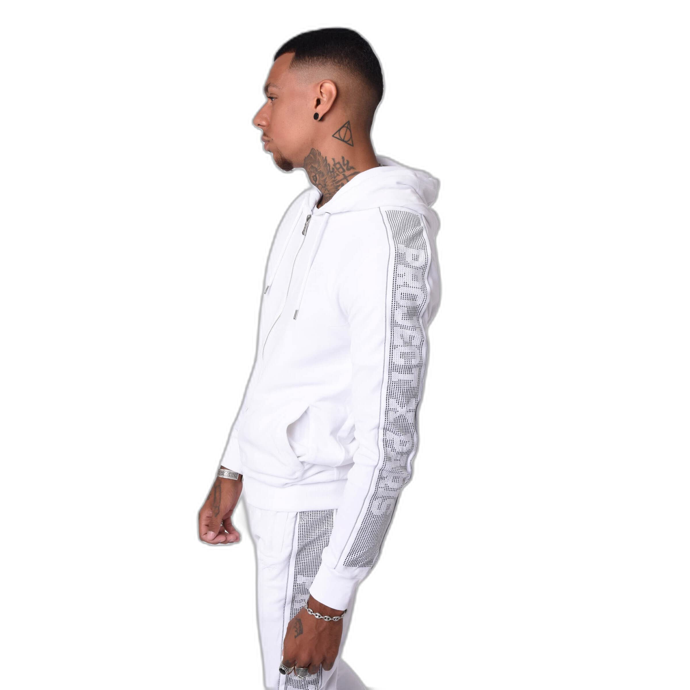 Project X Paris Veste à capuche bande logo strass