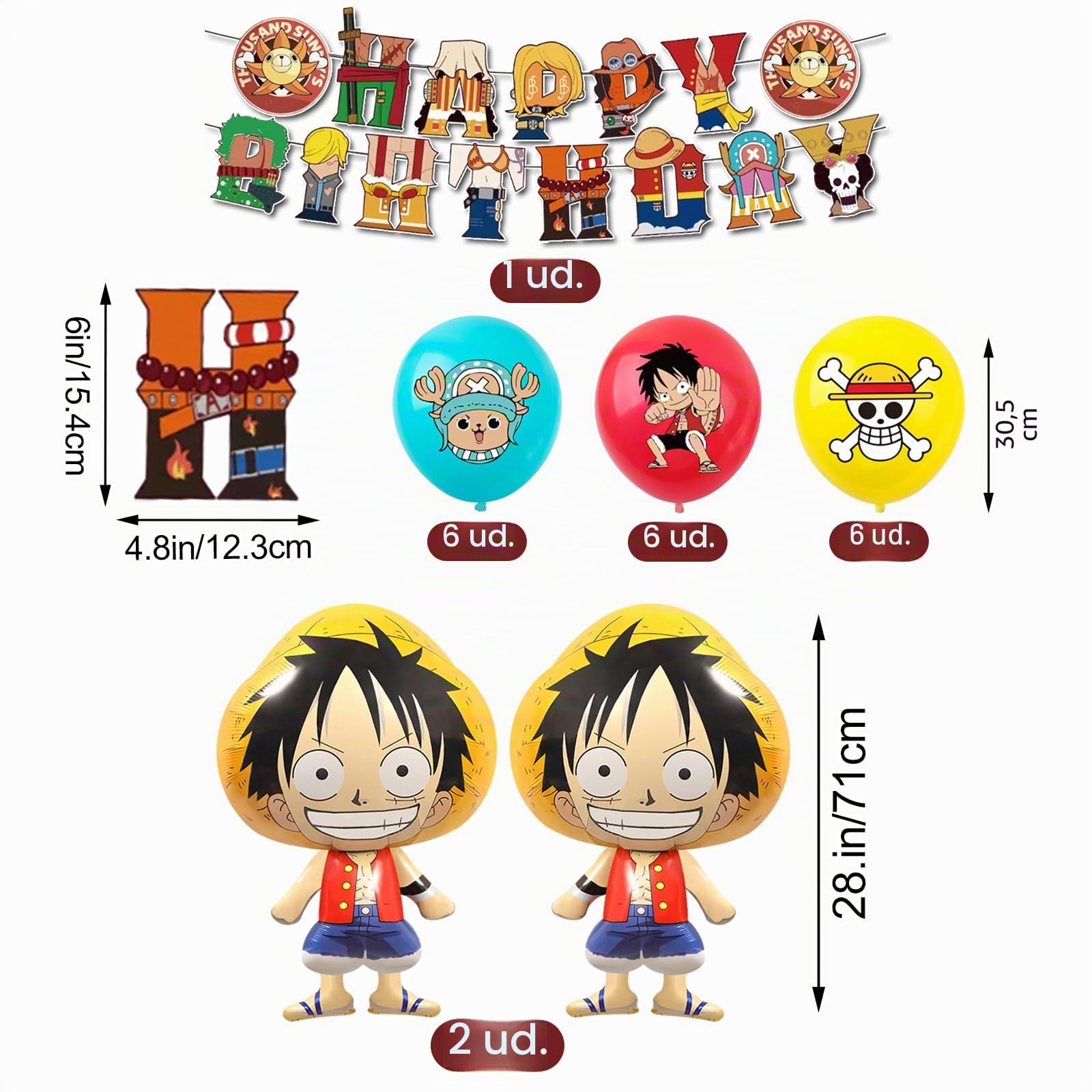 Lote de 50 piezas de cumpleaños, decoración de cumpleaños, diseño de globo, kit de globos