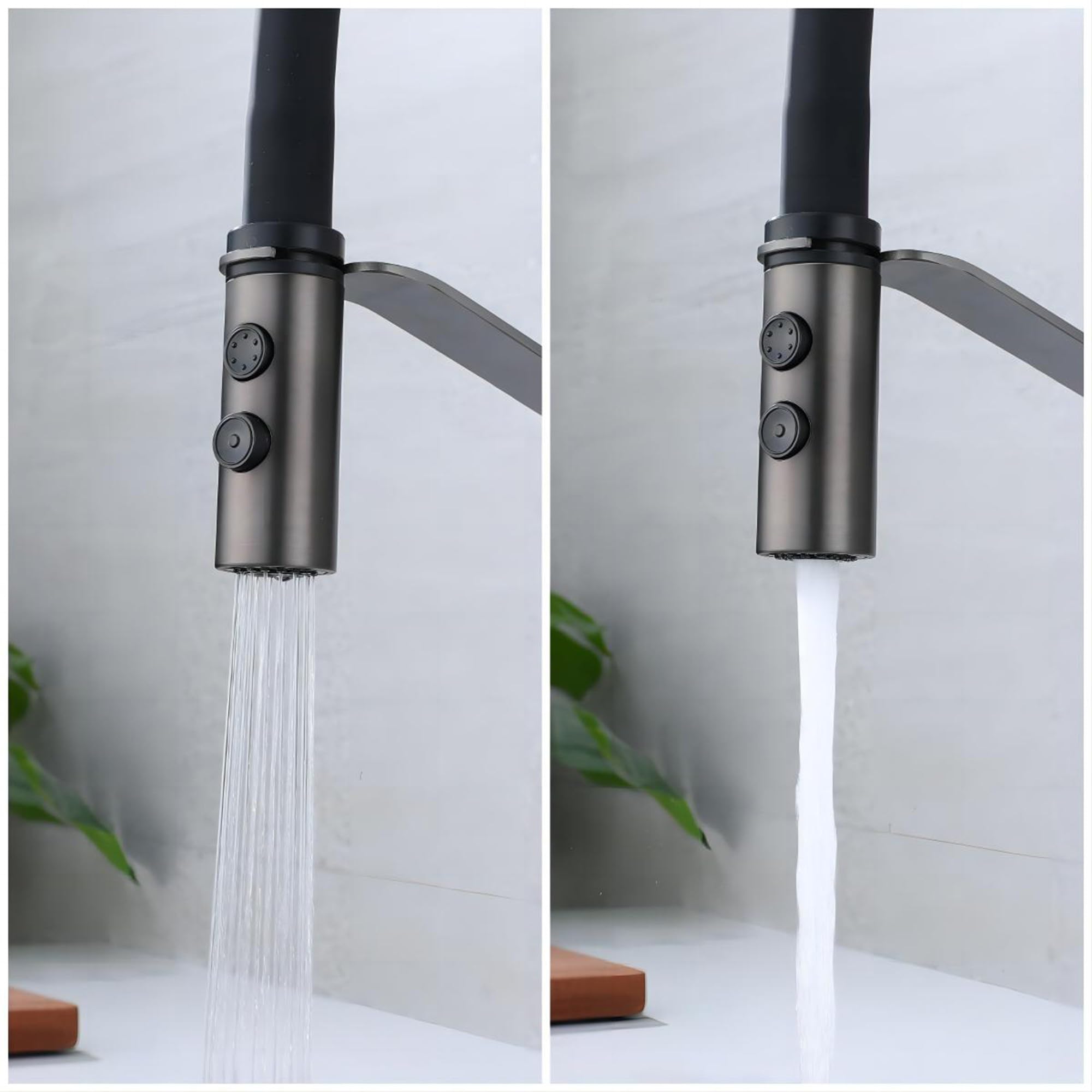 Grifo Abatible Cocina SJQKA, Salida De Agua De Modo Dual, Latón, Sin Plomo - ¡Ideal Para Fregadero Grifo Cocina Abatible Y Plegable Para Ventana