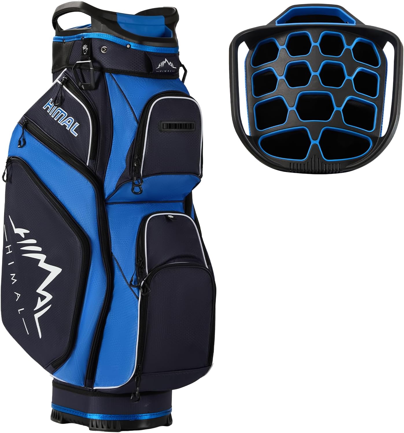 unihimal 14-Way Full-Length Golf Cart Bag for Men - Premium with Cooler Pocket, 10 Storage Pockets & Rain Cover