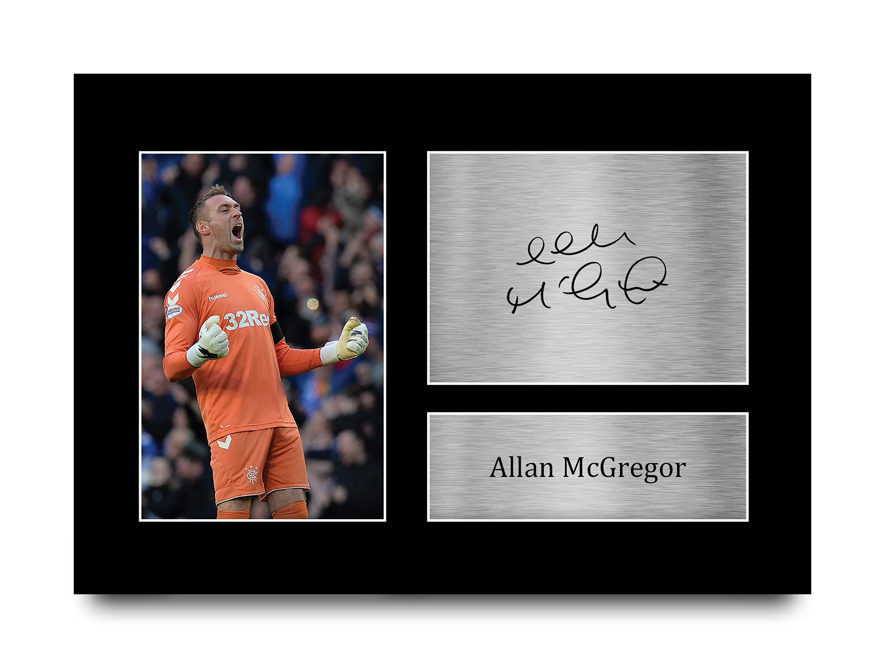 HWC TradingA4 Allan McGregor Rangers Gifts Printed Signed Autograph Picture for Football Fans and Supporters