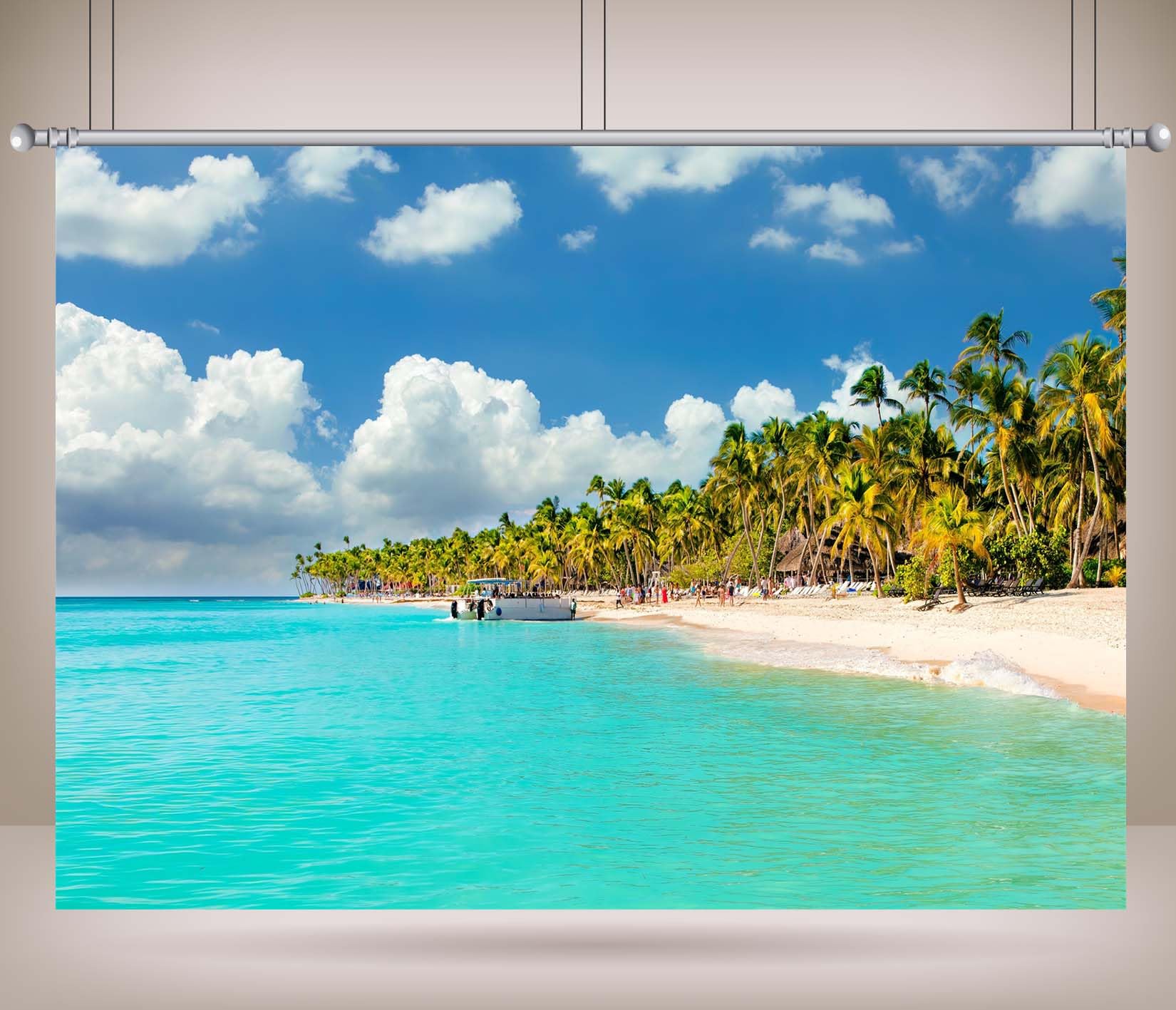 10x8FT (3x2.5m) Laguna Di Isola Tropicale Sfondo Fotografico
