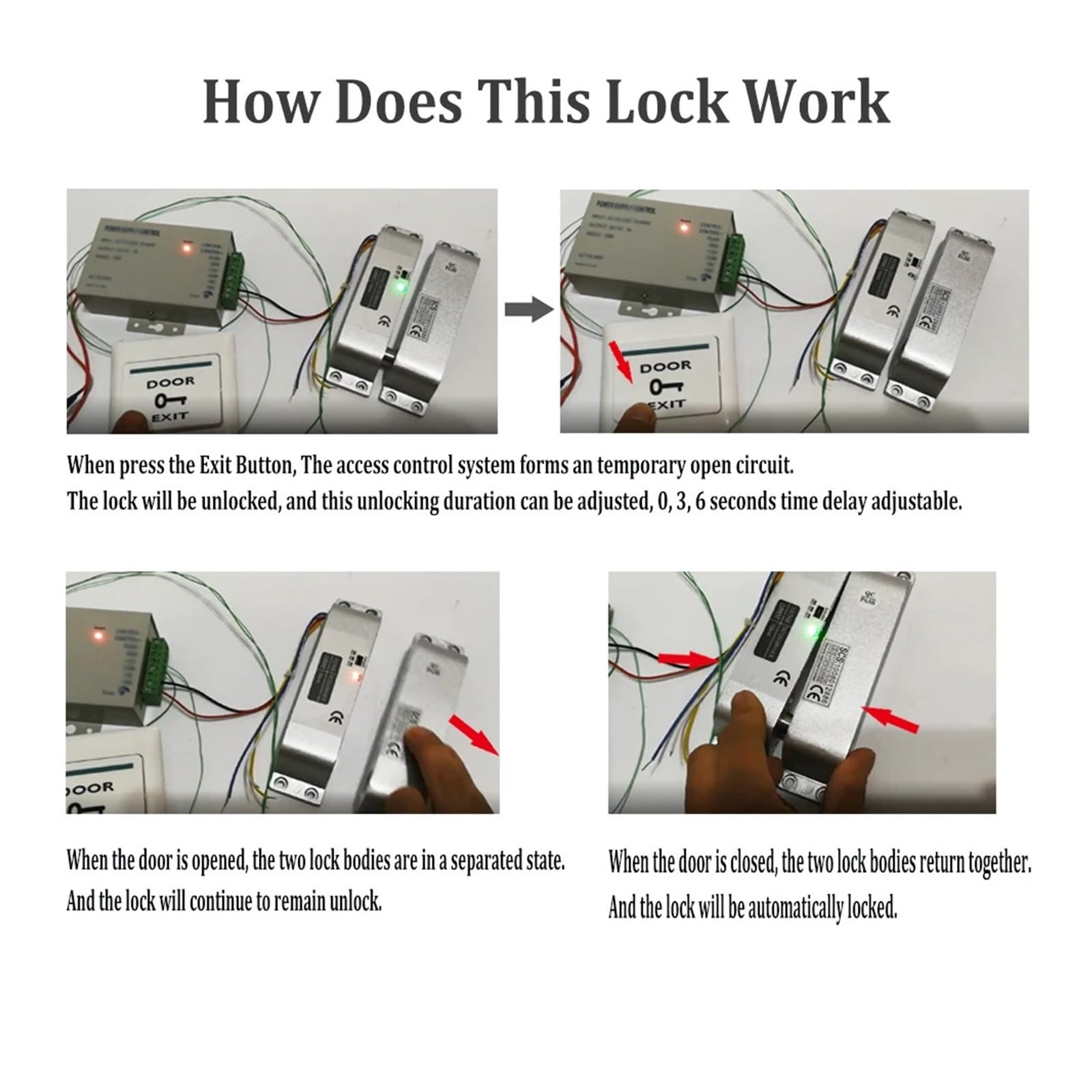 DC12V Fail Safe NC elektryczna blokada rygla kontrola dostępu elektroniczna