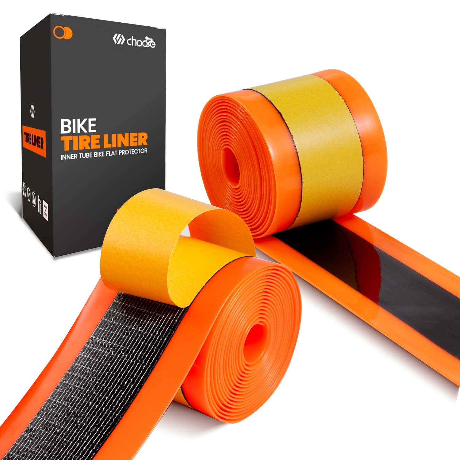 CNCLOL Bike Tyre Liners, Anti-Puncture Tyre Liner Self-Adhesive, Inner Tube Protection Tape for 18/20/24/26/27.5/28/29 Mountain/E-Bike/Road/Fat/700c Bicycle Tires