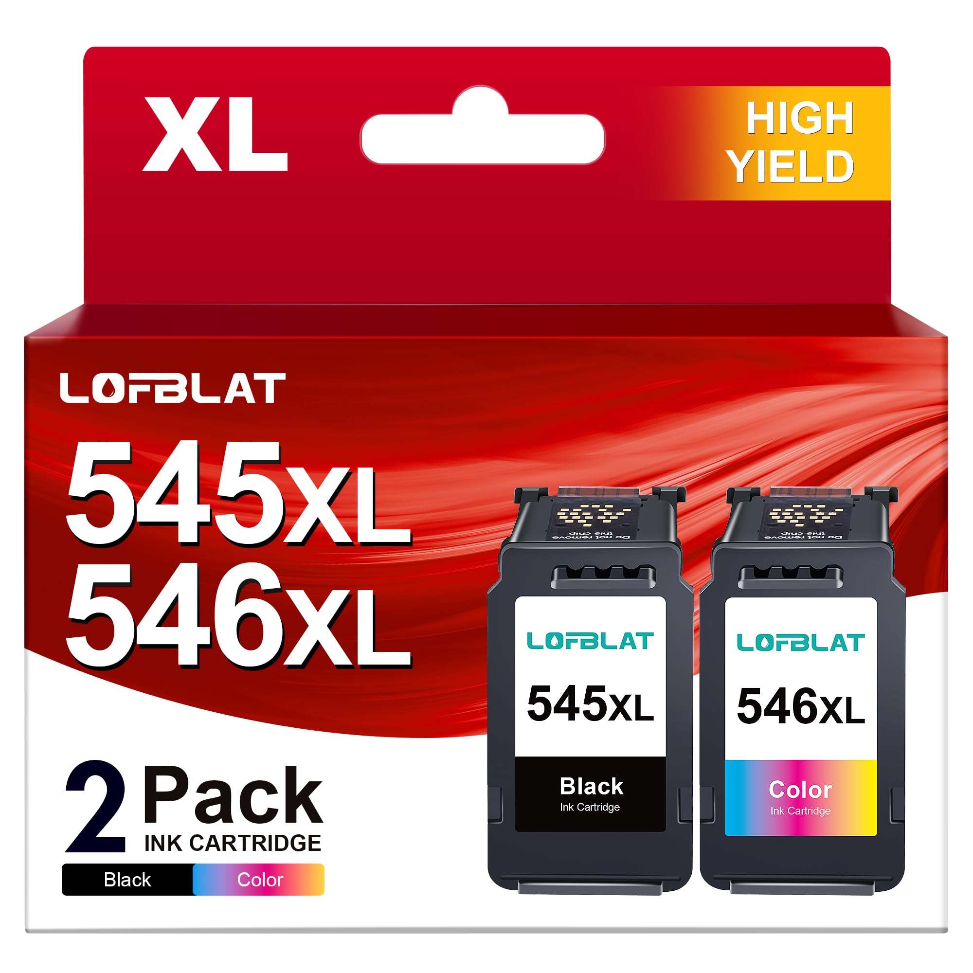 LOFBLAT 545 546 XL, Ersatz für Canon Druckerpatronen 545 546 Multipack, für Canon MX495 Patronen, für Canon Pixma MX495 TR4550 TS3350 TS3150 TR4551 MG2550s MG2555s TS3151 MG3050 MG2950 TS205