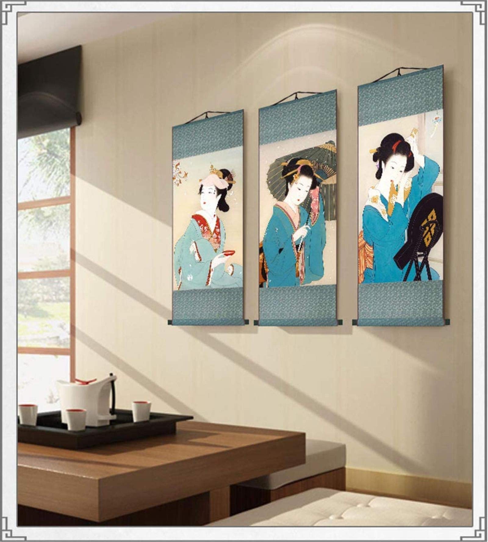 Amazon.co.jp: スクロール絵画、アート壁画、壁掛け、古代東洋絵画の美