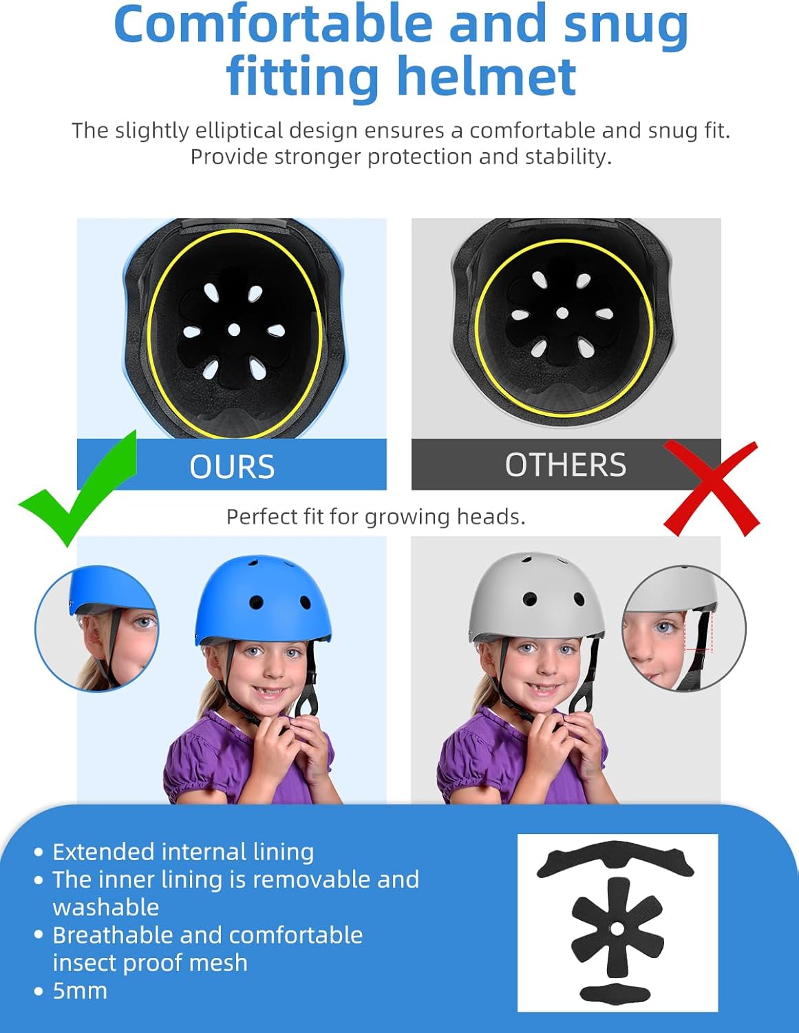 XJD Toddler Bike Helmet for Baby/Infant 2-8 Years Old, Adjustable Skateboard Helmet for Kids Boys Girls - Image 4