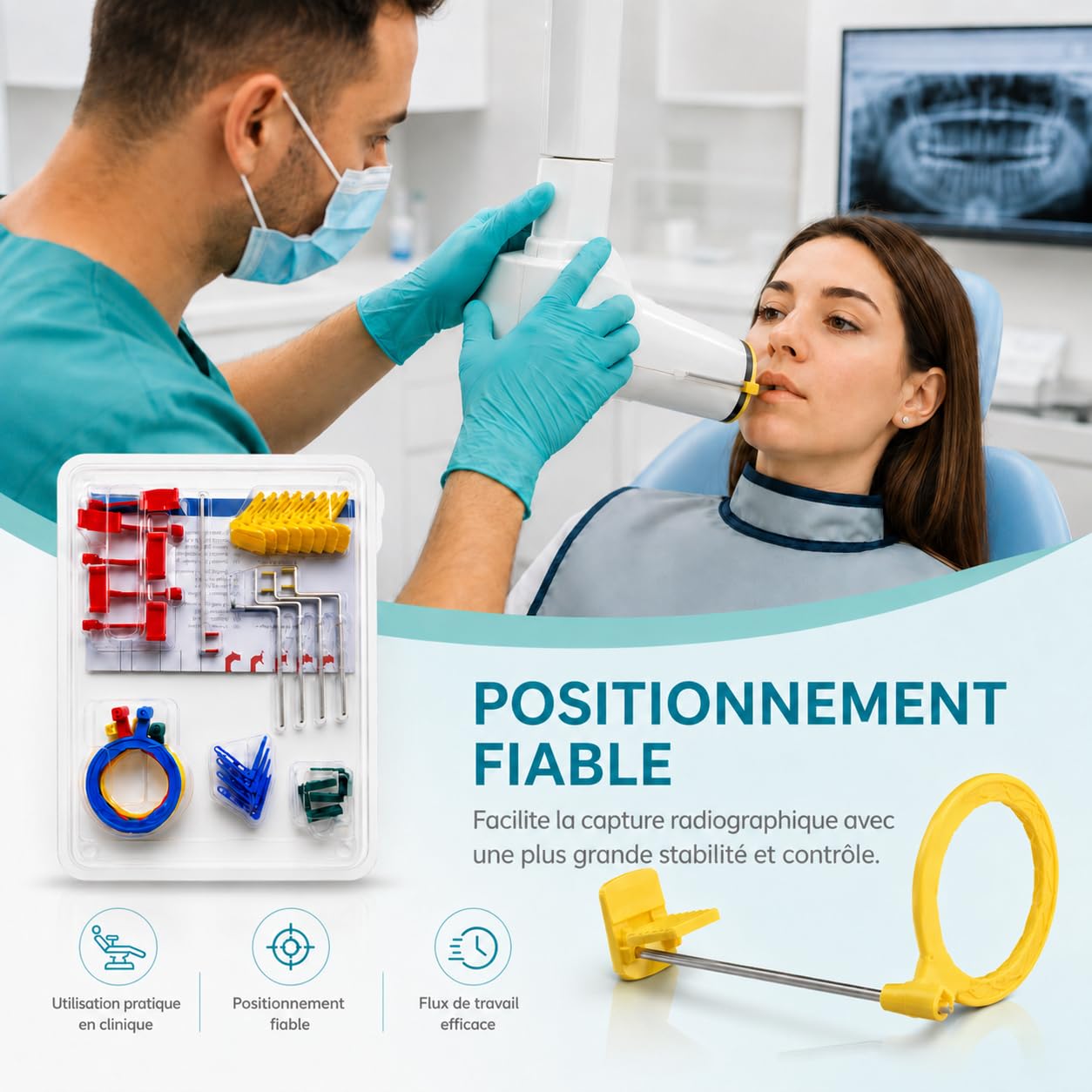 Système de Positionnement des Rayons X Dental Complet - FPS 3000 XCP Type Intraoral Anneaux Parallèles Radiographie - Kits de Soins Dentaires - Radiographie Conventionnelle
