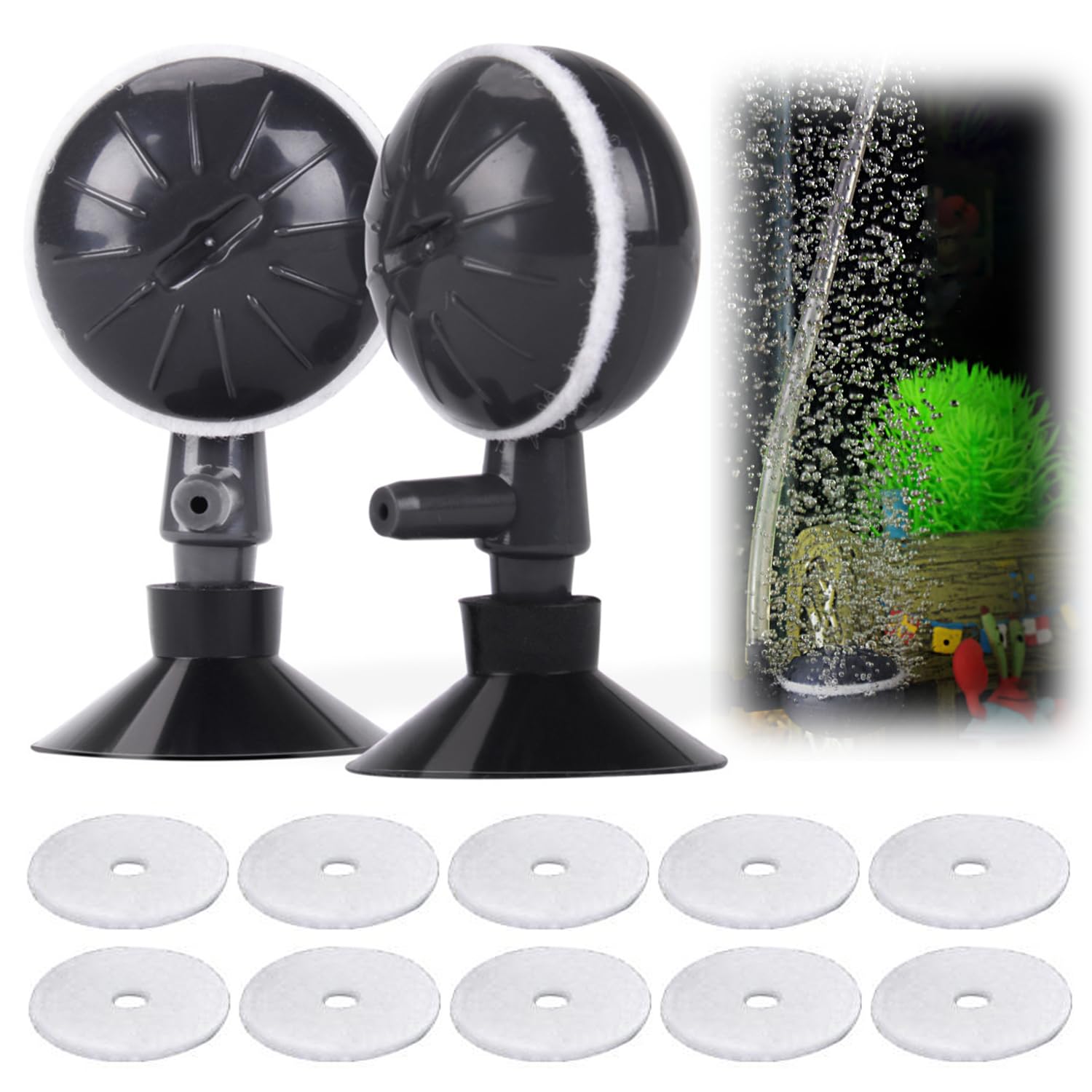 Amazon | PAVIKE エアストーン 細かい泡 エアレーション 水槽 2