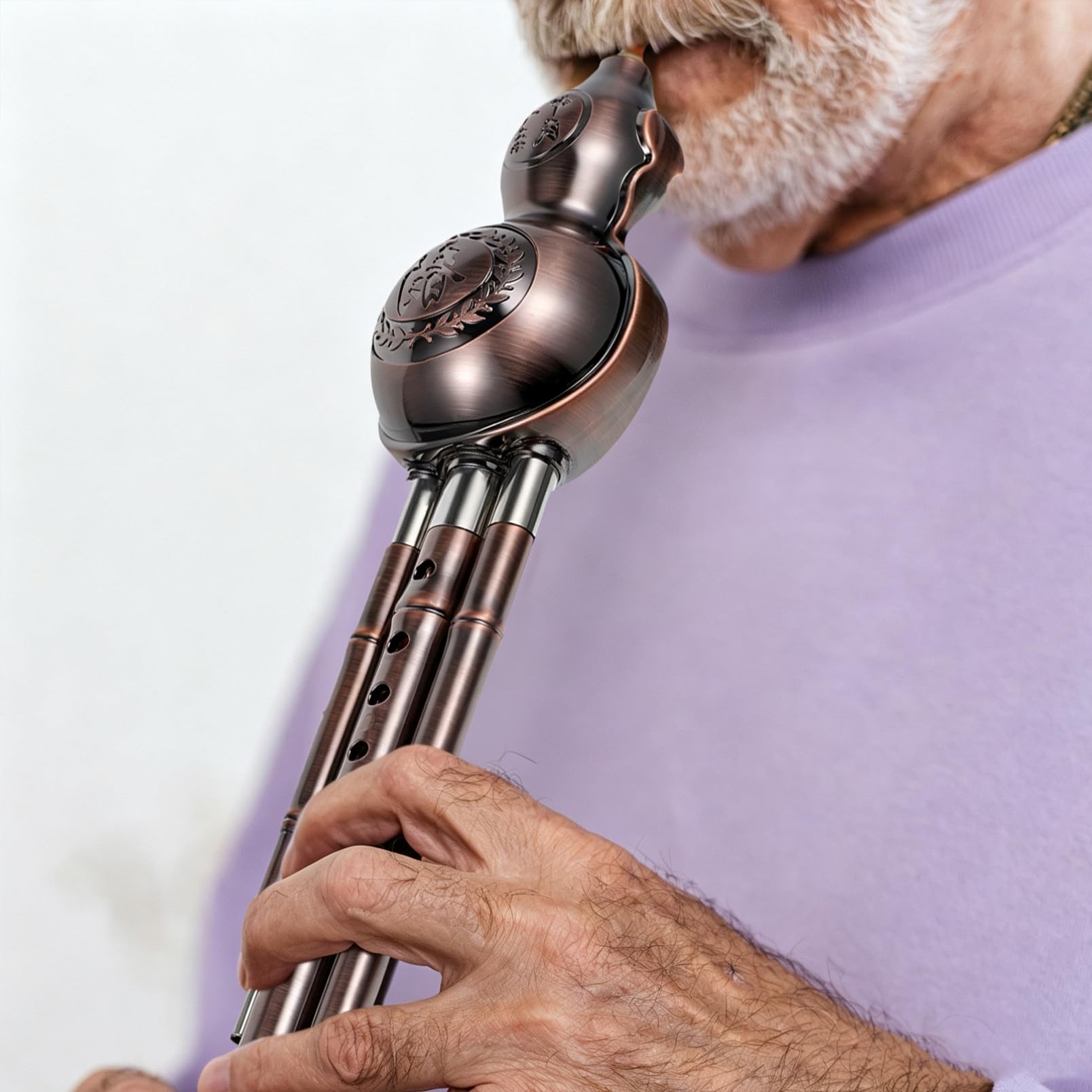 ABOOFAN Flauta de Cucurbitácea Tradicional China para Principiantes en Tono C, Material Pp Seguro, Diseño Estilo Chino Estuche Protector, Instrumento Musical Étnico para Varios estilos