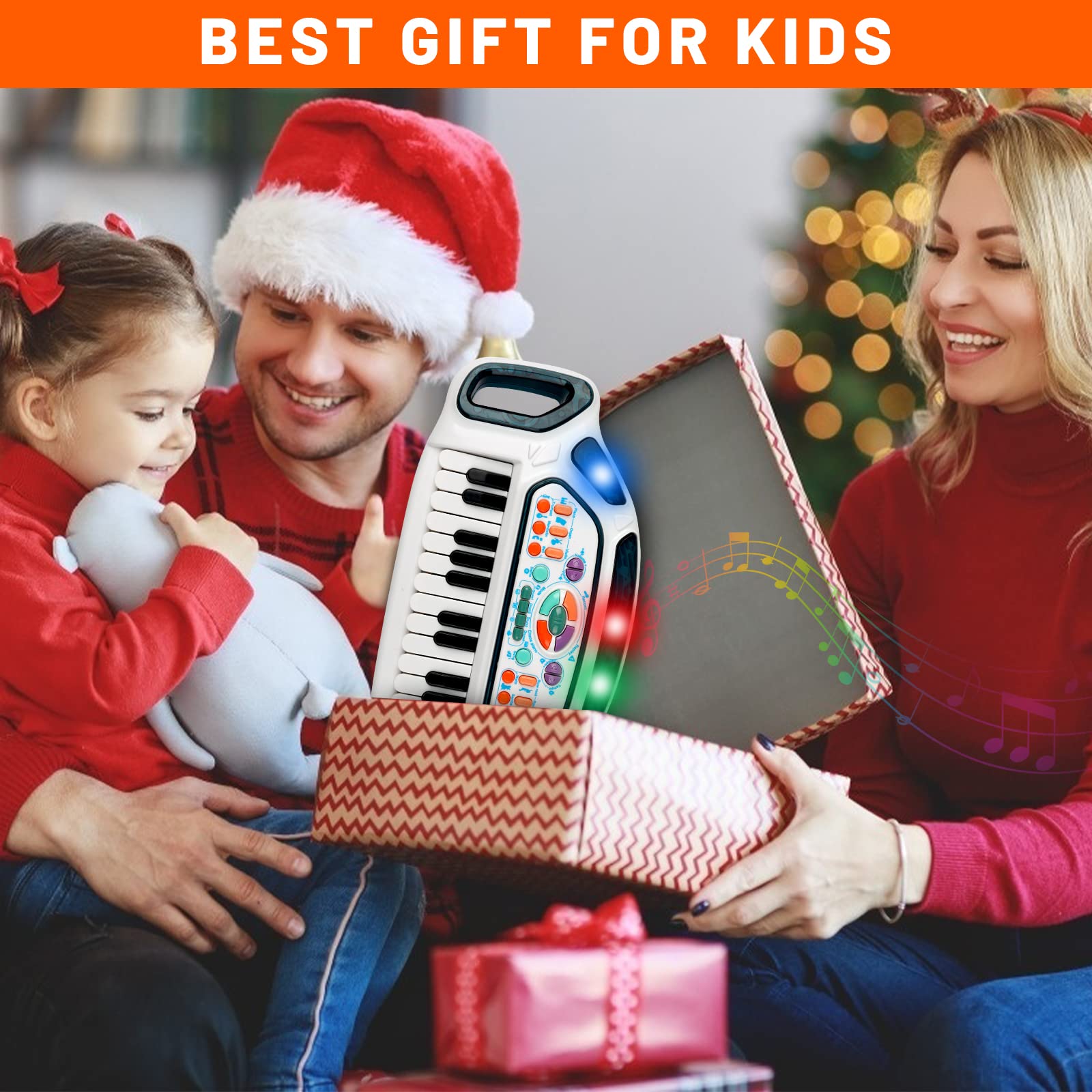 Teclado de juguete de piano para niños pequeños, juguetes multifuncionales para niños, regalos de cumpleaños para niños y niñas de 1 a 6 años