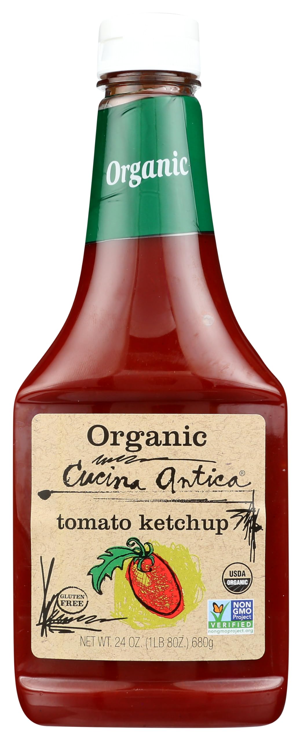 Cucina Antica, Ketchup Tomato Organic, 24 Ounce