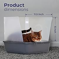 Vista 3 de Protectores de orina para caja de arena para gatos (4 piezas) Cubierta de caja de arena de 15 x 11.5 pulgadas Escudos para orina de gato