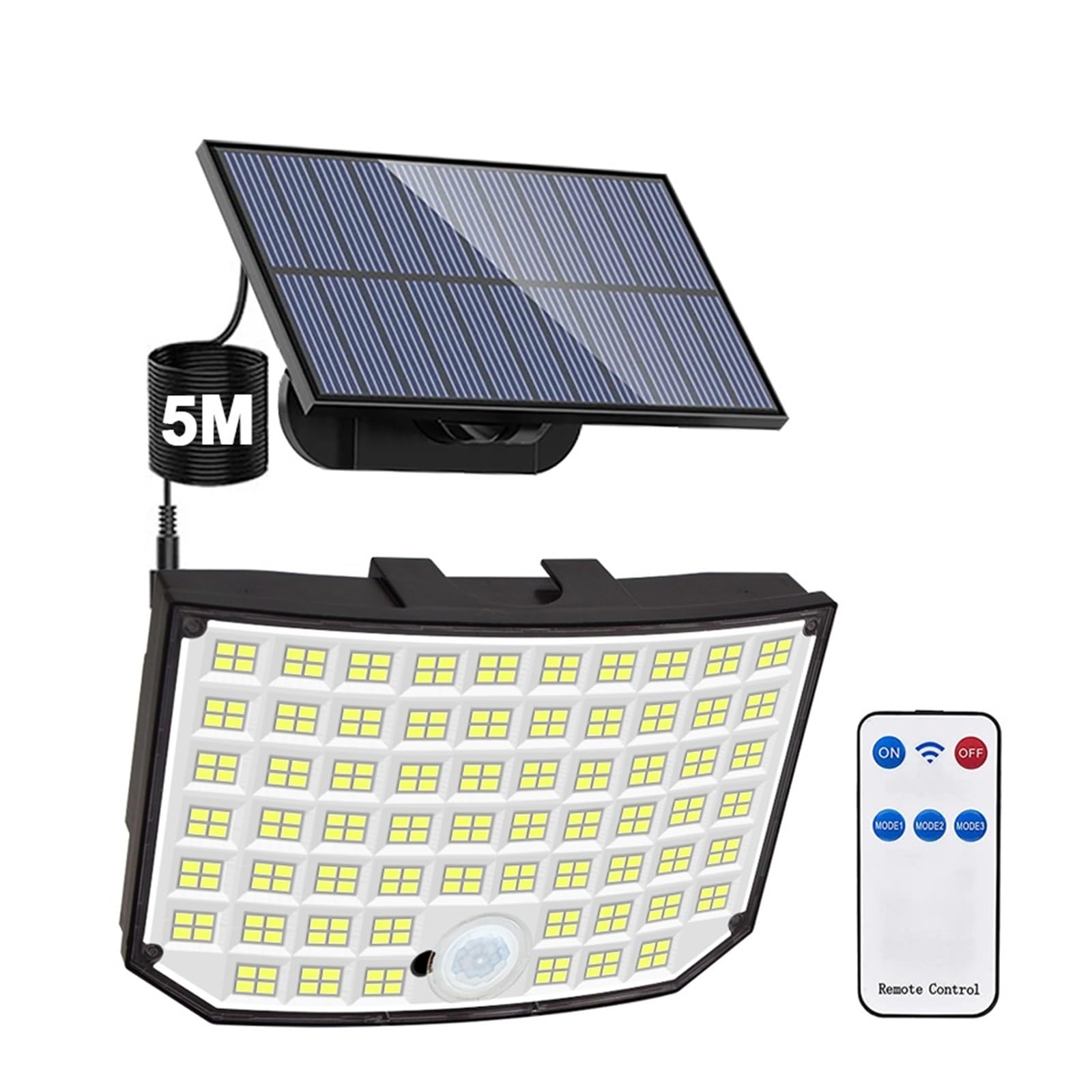 LNHHG Solar Flood Light Solar Light Outdoor 328/348 LED Integrated Super Bright Motion Sensor Strong Power IP65 Waterproof 3 Working Modes Garden Wall for Garden Driveway Garage Patio(256LED)