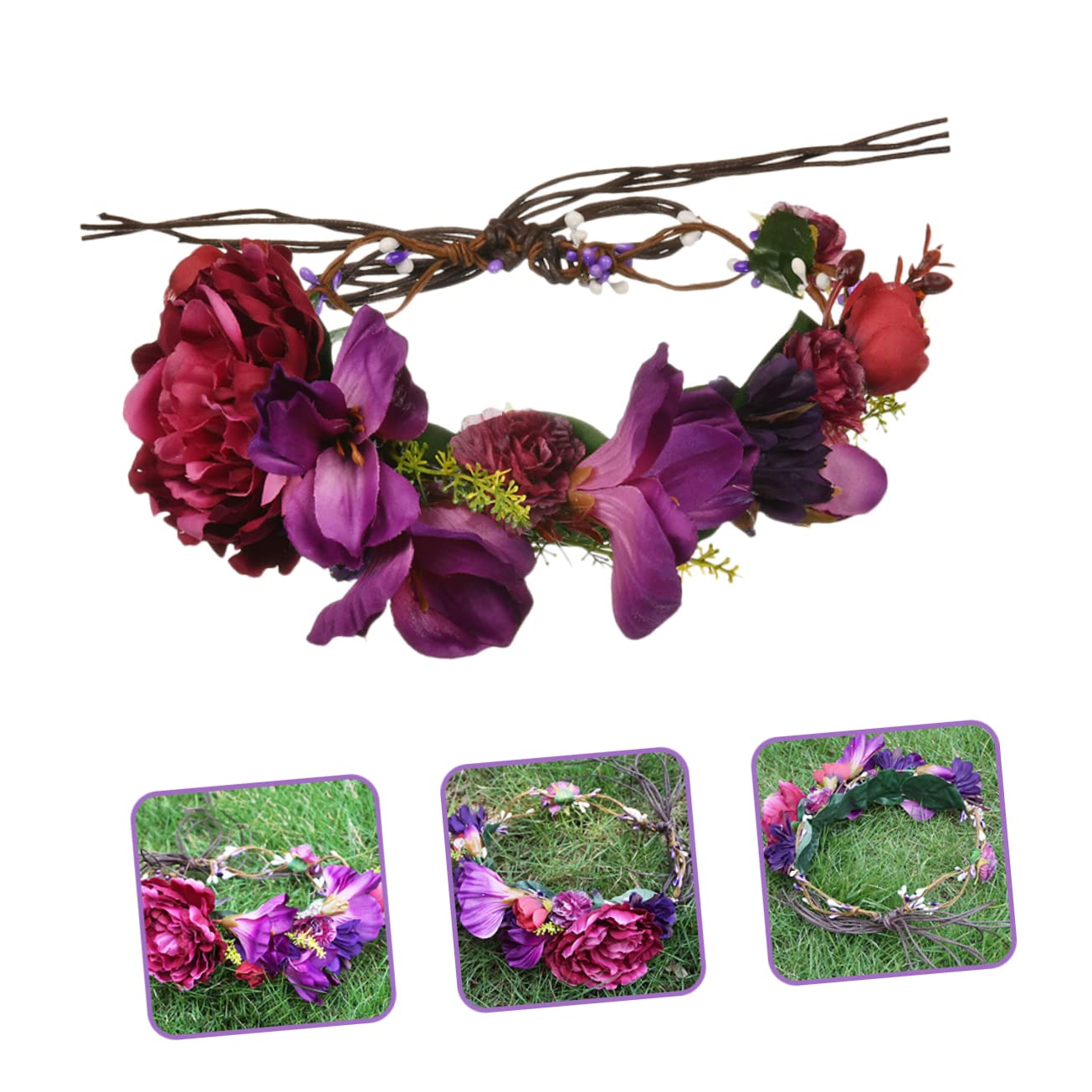 SHERCHPRY 4pezzi Coroncina Floreale Da Sposa Tessuto Cerchietto Decorativo Per Matrimoni e Feste Accessorio Elegante Con Fiori Per Eventi Speciali